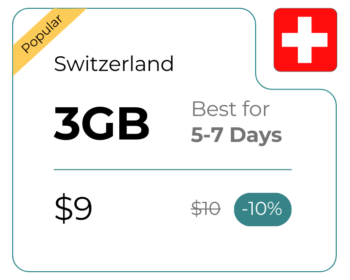 Switzerland 3 GB 30 Days