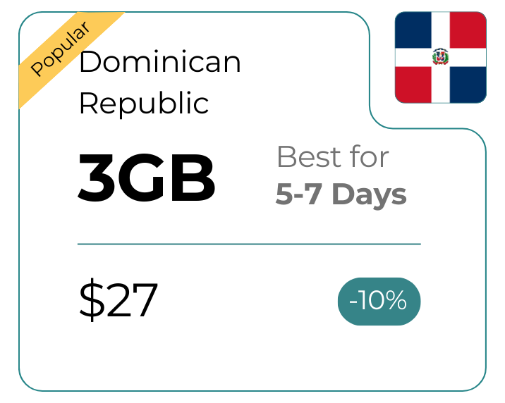 Dominican Republic 3 GB 30 Days