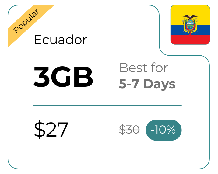Ecuador 3 GB 30 Days