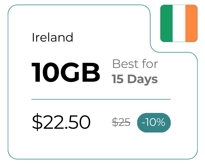 Ireland 10 GB 30 Days