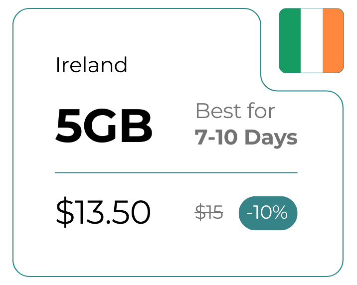 Ireland 5 GB 30 Days