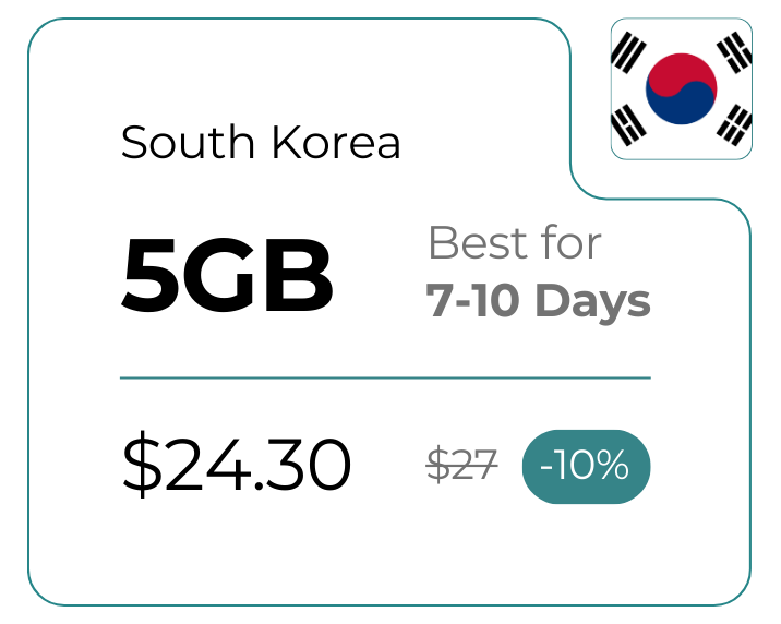 South Korea 5 GB 30 Days