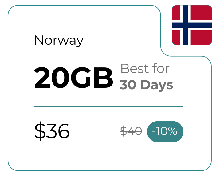 Norway 20 GB 30 Days