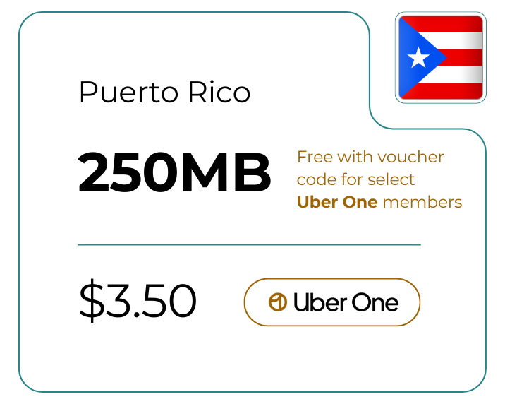 Puerto Rico 250 MB 30 Days
