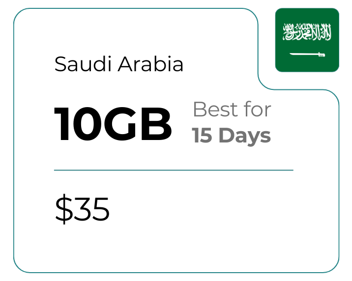 Saudi Arabia 10 GB 30 Days