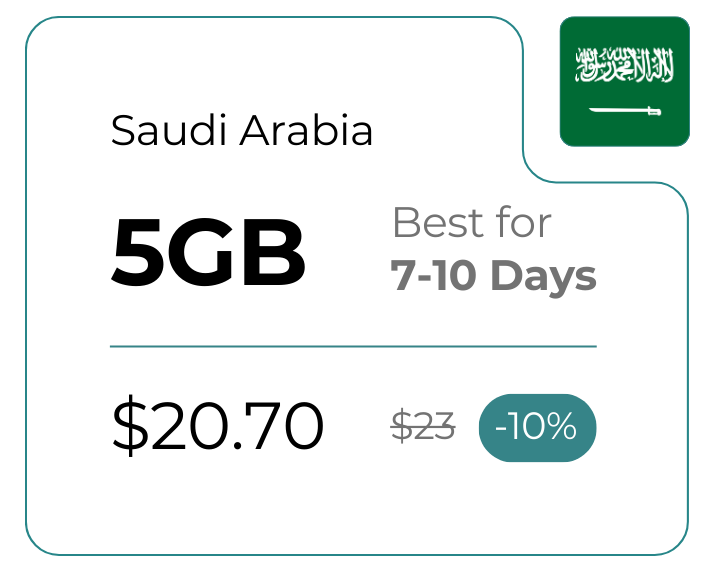Saudi Arabia 5 GB 30 Days