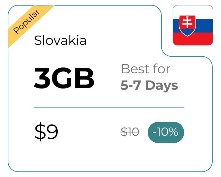 Slovakia 3 GB 30 Days