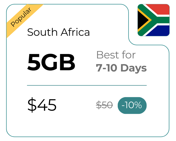 South Africa 5 GB 30 Days